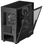 DeepCool CH360 Digital Gaming Case Black Mid Tower with Tempered Glass Side Window Panel, Advanced Cooling, USB 3.0/USB-C Ports, Pre-Installed Fans, Micro ATX/Mini-ITX - Image 7