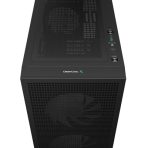 DeepCool CH360 Digital Gaming Case Black Mid Tower with Tempered Glass Side Window Panel, Advanced Cooling, USB 3.0/USB-C Ports, Pre-Installed Fans, Micro ATX/Mini-ITX - Image 8