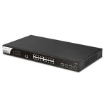 DrayTek VSPQ2200XB-K VigorSwitch PQ2200xb 16 Port 2.5 GbE POE+ Managed Layer 2+ Switch with 4x POE++ Ports and 4x 10GbE SFP+ Ports - Image 4