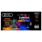 piXL CM27C7 27 Inch Curved Monitor, 165Hz, 1ms, Frameless, Freesync / G-Sync, Full HD, HDMI, Display Port, USB, Black with RGB Lighting, VESA Mount, Height Adjustable - Image 7