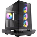 Antec C7 ARGB Mid Tower Tempered Glass PC Gaming Case - Black, 3x 120mm & 1x 140mm ARGB Fans, USB 3.2 Gen2, EATX/ATX/mATX/mITX Support - Image 7