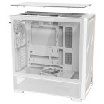 Antec FLUX Mid Tower PC Case - Tempered Glass, White/Wood, 5 PWM Fans, USB-C, E-ATX/ATX/mATX/ITX Compatibility - Image 9