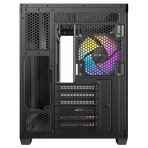 Antec CX800 Wood ARGB Mid-Tower PC Case with 3-Sided Tempered Glass Panoramic View, 9 Fan Positions, USB-C & USB-A - Image 5