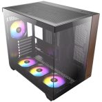 Antec CX800 Wood ARGB Mid-Tower PC Case with 3-Sided Tempered Glass Panoramic View, 9 Fan Positions, USB-C & USB-A - Image 2