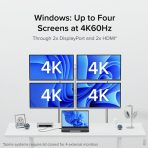 Plugable TBT4-UDZ ThunderBolt 4 Quad Monitor 100W USB-C PD 2.5GbE Docking Station - Image 3