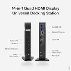 Plugable UD-3900C4 Quad Monitor 96W USB-C PD DisplayLink Certified Docking Station - Image 2