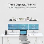 Plugable UD-ULTC4K Triple Monitor 4K 96W USB-C PD DisplayLink Certified Docking Station - Image 3