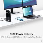 Plugable UD-ULTC4K Triple Monitor 4K 96W USB-C PD DisplayLink Certified Docking Station - Image 4