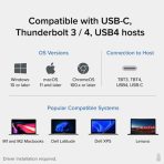 Plugable UD-ULTC4K Triple Monitor 4K 96W USB-C PD DisplayLink Certified Docking Station - Image 5