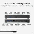 Plugable UD-4VPD USB 4 40Gbps Dual Monitor 100W USB-C PD 2.5GbE Docking Station - Image 2