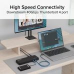 Plugable TBT4-UD5 ThunderBolt 4 Dual Monitor (2x 4K or 1x 8K) 96W USB-C PD Docking Station - Image 4