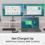 Plugable TBT4-UD5 ThunderBolt 4 Dual Monitor (2x 4K or 1x 8K) 96W USB-C PD Docking Station - Image 6