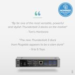 Plugable TBT3-UDZ ThunderBolt and USB-C Dual Monitor 96W USB-C PD Docking Station - Image 2