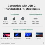 Plugable UD-ULTCDL USB-C Triple Monitor 4K 96W USB-C PD DisplayLink Certified Docking Station - Image 5