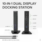 Plugable UD-3900Z USB-A/USB-C Dual Monitor Universal DisplayLink Certified Docking Station - Image 2