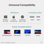 Plugable UD-3900Z USB-A/USB-C Dual Monitor Universal DisplayLink Certified Docking Station - Image 6