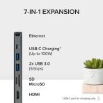 Plugable USBC-7IN1E Portable USB-C Ethernet Docking Station - Image 2