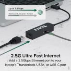 Plugable USBC-E2500PD USB-C to 2.5GbE Gigabit Ethernet Adapter with USB-C PD Charging - Image 3