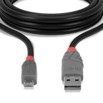 Lindy 36730 0.2m USB 2.0 Type A to Micro-B Cable, Anthra Line - Image 4