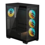 Gigabyte C500 Panoramic Stealth RGB Gaming PC Case, Tempered Glass, Optimized Airflow, ATX/Micro-ATX, Support for Liquid Cooling, Stealth Motherboard Compatible - Image 3