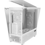 Antec Flux PRO Full Tower PC Case with Tempered Glass, White/Wood, 6 Pre-Installed Fans, USB Type-C, E-ATX/ATX/mATX/mITX Compatibility - Image 6