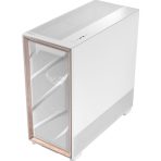 Antec Flux PRO Full Tower PC Case with Tempered Glass, White/Wood, 6 Pre-Installed Fans, USB Type-C, E-ATX/ATX/mATX/mITX Compatibility - Image 2