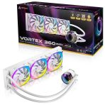 ANTEC Vortex 360 ARGB AiO Liquid CPU Cooler, White, Universal Socket, 360mm Radiator, PWM 2000RPM Fusion ARGB Cooling Fans, Addressable RGB LED Lighting with Suspended Spiral Pump Head Design - Image 2