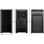 be quiet! Pure Base 501 Case, Black, Mid Tower, 2 x USB Type-A, 1 x USB Type-C, 2 x Pure Wings 2 140mm Black PWM Fans Included, Exchangeable Top Cover for Silent or High Performance, Insulation Mats on Front, Sides & Top - Image 2