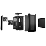 be quiet! Pure Base 501 Airflow Black ATX Mid Tower Case with USB-A, USB-C, 2 x Pure Wings 2 140mm Black PWM Fans, Sleek Front Panel and Airflow Cover - Image 3