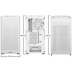 be quiet! Pure Base 501 Airflow Window White ATX Mid Tower Case with USB-A, USB-C, 2 x Pure Wings 2 140mm Black PWM Fans, Sleek Front Panel and Airflow Cover - Image 2