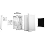 be quiet! Pure Base 501 Airflow Window White ATX Mid Tower Case with USB-A, USB-C, 2 x Pure Wings 2 140mm Black PWM Fans, Sleek Front Panel and Airflow Cover - Image 4