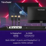 Viewsonic OMNI VX2779-HD-PRO27 Inch IPS Gaming Monitor, Full HD, 180Hz, 1ms,2x HDMI, DisplayPort, Freesync, HDR10, VESA - Image 3