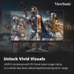 Viewsonic OMNI VX2779-HD-PRO27 Inch IPS Gaming Monitor, Full HD, 180Hz, 1ms,2x HDMI, DisplayPort, Freesync, HDR10, VESA - Image 4