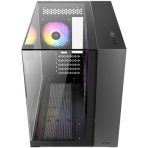 Antec CX600M Trio ARGB Mini Tower Gaming Case, Black, Tempered Glass Panels, Dual Chamber Design, Vertical Cooling, Pre-Installed ARGB Fans, Water Cooling Support, - Image 7