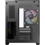 Antec CX600M Trio ARGB Mini Tower Gaming Case, Black, Tempered Glass Panels, Dual Chamber Design, Vertical Cooling, Pre-Installed ARGB Fans, Water Cooling Support, - Image 9
