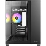 Antec CX600M Trio ARGB Mini Tower Gaming Case, Black, Tempered Glass Panels, Dual Chamber Design, Vertical Cooling, Pre-Installed ARGB Fans, Water Cooling Support, - Image 10