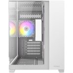 Antec CX600M Trio ARGB Mini Tower Gaming Case, White, Tempered Glass Panels, Dual Chamber Design, Vertical Cooling, Pre-Installed ARGB Fans, Water Cooling Support - Image 3