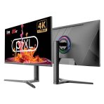 piXL CM32G7 32 Inch 4K IPS Monitor, 165Hz, 1ms, Frameless, HDMI, DisplayPort, USB-C, USB-A x 2, 3.5mm Audio Port, FreeSync & G-Sync Compatible, Black, RGB Lighting, VESA Mount, Height Adjustable, 3 Year Warranty - Image 3
