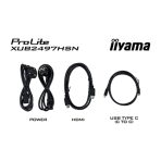 iiyama Prolite XUB2497HSN-B2 24 inch IPS Monitor, USB-C Dock, RJ45(LAN), Full HD, 1ms, HDMI, DisplayPort, USB-Hub, USB-C, 100Hz, Speakers, Black, Internal PSU, VESA, Height Adjust, Pivot - Image 2