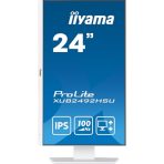 iiyama 24 Inch IPS Monitor XUB2492HSU-W6, Height Adjustable, Full HD, 100Hz, 0.4ms, FreeSync, HDMI, Display Port, USB Hub, White - Image 2