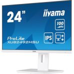 iiyama 24 Inch IPS Monitor XUB2492HSU-W6, Height Adjustable, Full HD, 100Hz, 0.4ms, FreeSync, HDMI, Display Port, USB Hub, White - Image 4