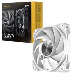 Antec NOVA 120 PWM Fan, White, High-Performance Cooling with Fluid Dynamic Bearing, Precise Three-Phase Speed Control, Industrial-Grade Metal Construction, and Dustproof Design - Image 2
