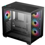 DeepCool CG530 4F Mid-Tower Case with Tempered Glass Panels, 4 Pre-Installed ARGB Fans, and Optimal Airflow Support, Black - Image 2
