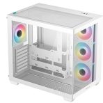 DeepCool CG530 4F Mid-Tower Case with Tempered Glass Panels, 4 Pre-Installed ARGB Fans, and Optimal Airflow Support, White - Image 2