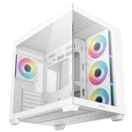 DeepCool CG530 4F Mid-Tower Case with Tempered Glass Panels, 4 Pre-Installed ARGB Fans, and Optimal Airflow Support, White - Image 3