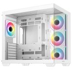 DeepCool CG530 4F Mid-Tower Case with Tempered Glass Panels, 4 Pre-Installed ARGB Fans, and Optimal Airflow Support, White - Image 4