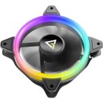 Antec Neon 120 ARGB PWM Case Fan, 3 Pack, Hydro Bearing, 800-1600 RPM, Black - Image 2