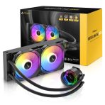 Antec Vortex Lum 240 ARGB CPU Liquid Cooler - Intel & AMD Compatible, 2 x 120mm ARGB Fans, Suspended Spiral Pump Head, Enhanced Cooling Performance - Image 6