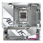 Gigabyte B850M AORUS ELITE WIFI6E ICE AMD AM5 Socket Motherboard, Micro-ATX, 4x DDR5 Slots, 2x M.2 Sockets, Fitted I/O Shield, 2.5GbE LAN, Wi-Fi 6E, 1x DisplayPort / 1x HDMI Port - Image 2