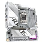 Gigabyte B850M AORUS ELITE WIFI6E ICE AMD AM5 Socket Motherboard, Micro-ATX, 4x DDR5 Slots, 2x M.2 Sockets, Fitted I/O Shield, 2.5GbE LAN, Wi-Fi 6E, 1x DisplayPort / 1x HDMI Port - Image 3